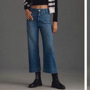 The Colette Cropped Wide-Leg Jeans by Maeve
